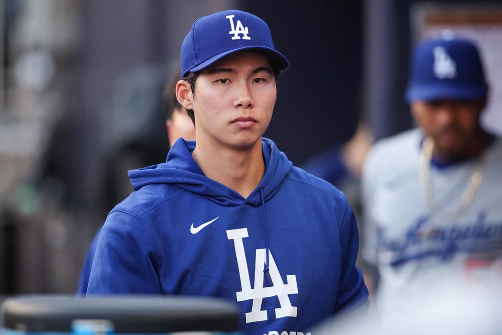 다저스 내야수 김혜성은 10일(한국시간) 체이스필드에서 열린 '2025 메이저리그' 애리조나전에서 9회초 대주자로 교체 출전했다. 연합뉴스 REUTERS