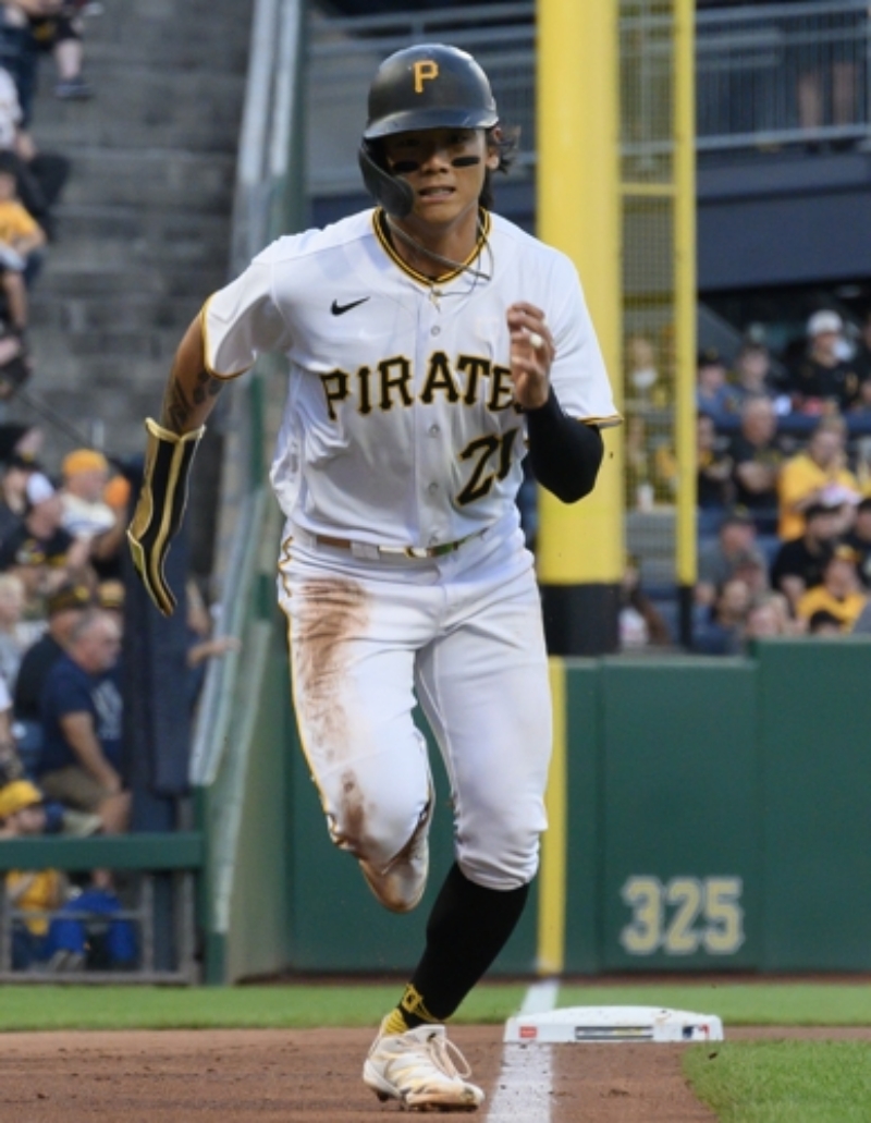 피츠버그 파이리츠 배지환이 미국 펜실베이니아주 피츠버그의 PNC 파크에서 열린 2025 미국프로야구 메이저리그(MLB) 애틀랜타 브레이브스와의 홈경기에 교체 출전해 1타수 무안타 1도루를 기록했다. UPI 연합뉴스