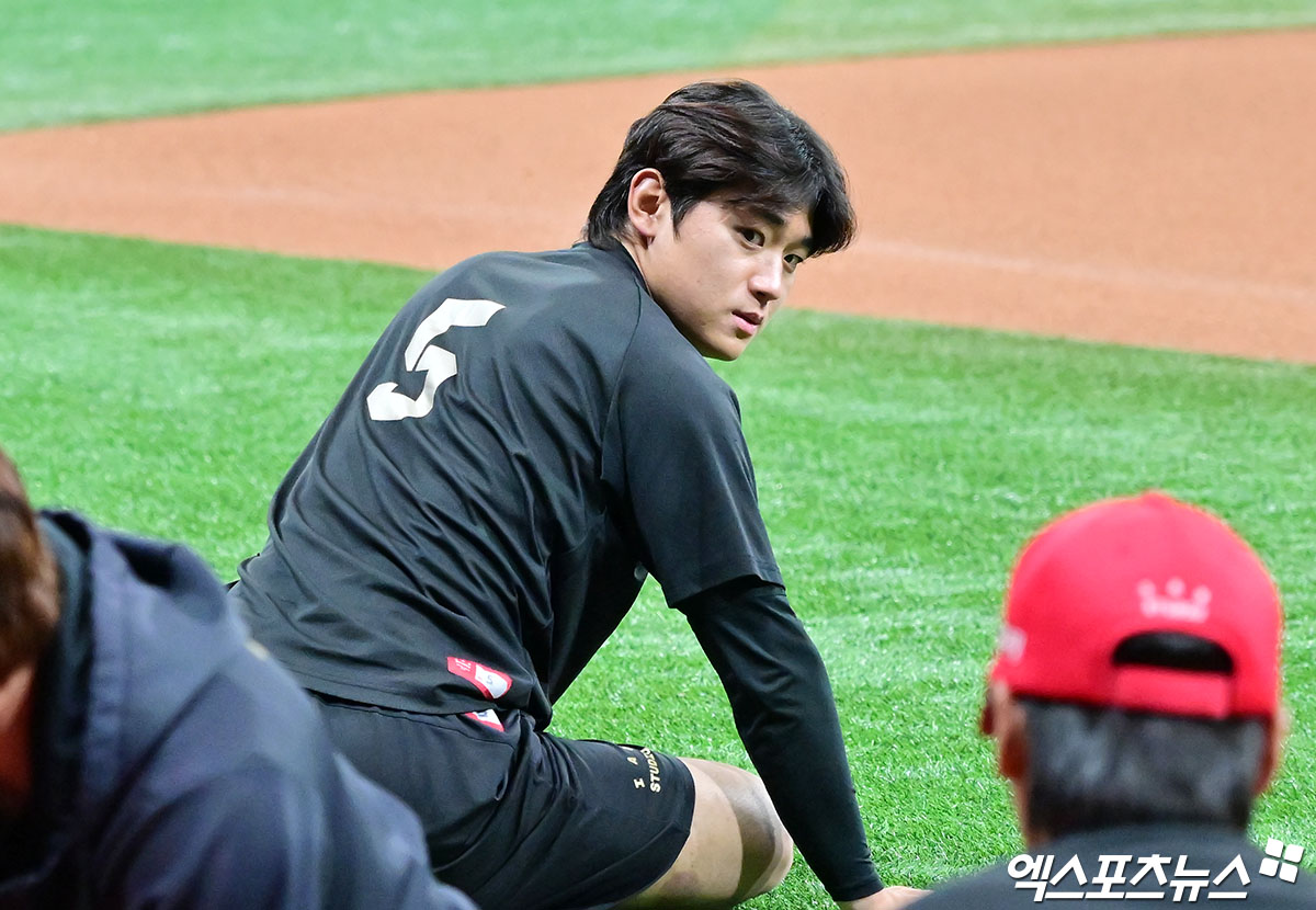 6일 오후 서울 구로구 고척스카이돔에서 열리는 '2025 신한 SOL Bank KBO리그' KIA 타이거즈와 키움 히어로즈의 경기, KIA 김도영이 훈련에 임하고 있다. 엑스포츠뉴스 DB