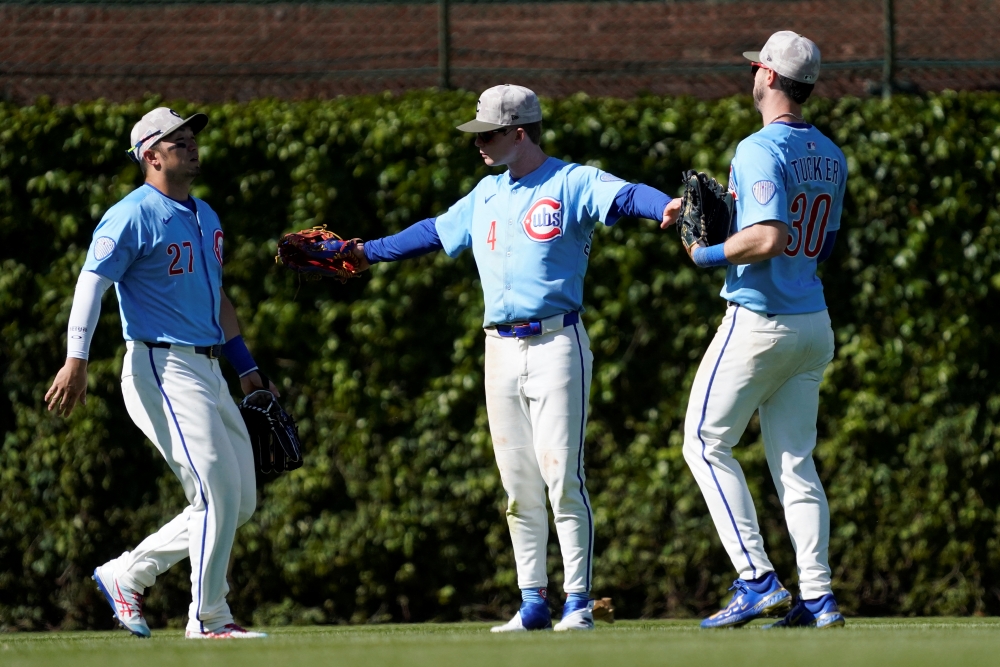 컵스 외야수 피트 크로우-암스트롱이 17일 미국 일리노이주 시카고의 리글리필드에서 열린 2025 미국프로야구 메이저리그(MLB) 시카고 화이트삭스와의 홈경기에 1번타자 겸 중견수로 선발 출전해 5타수 4안타(1홈런) 6타점 2득점으로 팀의 13-3 대승을 이끌었다. REUTERS 연합뉴스