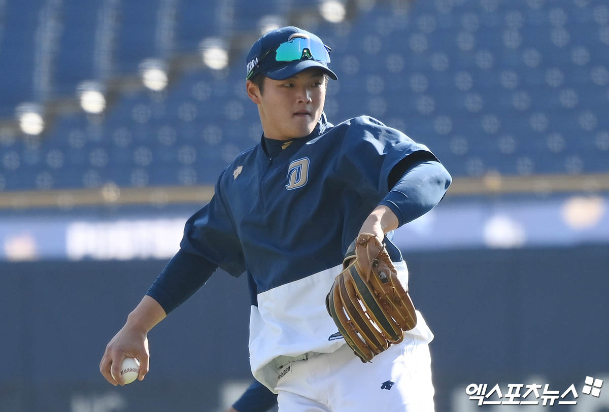 NC 외야수 김범준은 17일 울산문수야구장에서 열릴 '2025 신한 SOL Bank KBO 리그' 키움과 더블헤더 1경기를 앞두고 특별 엔트리로 1군 콜업됐다. 일발 장타가 있어 많은 기대를 받고 있다. 엑스포츠뉴스 DB