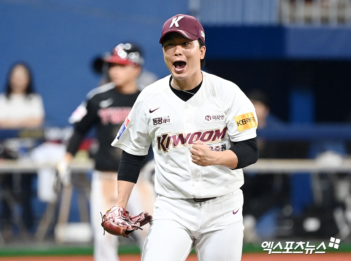 키움 투수 김성민은 재조정 기간을 거친 뒤 지난 15일 잠실 LG전부터 1군에 합류했다. 필승조로서 경기 후반 마운드 운영에 큰 힘이 되리라 많은 기대를 받고 있다. 엑스포츠뉴스 DB