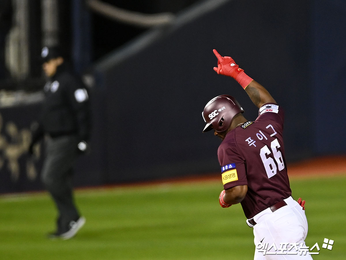키움 외야수 푸이그는 17일 울산문수야구장에서 열린 '2025 신한 SOL Bank KBO 리그' NC와 더블헤더 2경기에서 1번타자 좌익수로 선발 출전했다. 3회초 결승포를 터트려 팀 승리에 보탬이 됐다. 엑스포츠뉴스 DB