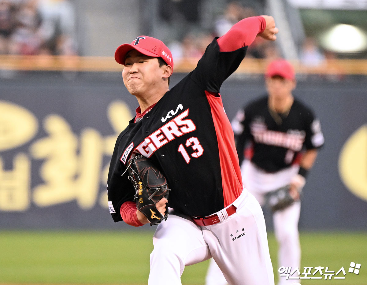 KIA 타이거즈 좌완 영건 윤영철이 20일 수원 KT위즈파크에서 열리는 2025 신한 SOL Bank KBO리그 KT 위즈와 팀 간 4차전에 선발투수로 나선다. 사진 엑스포츠뉴스 DB