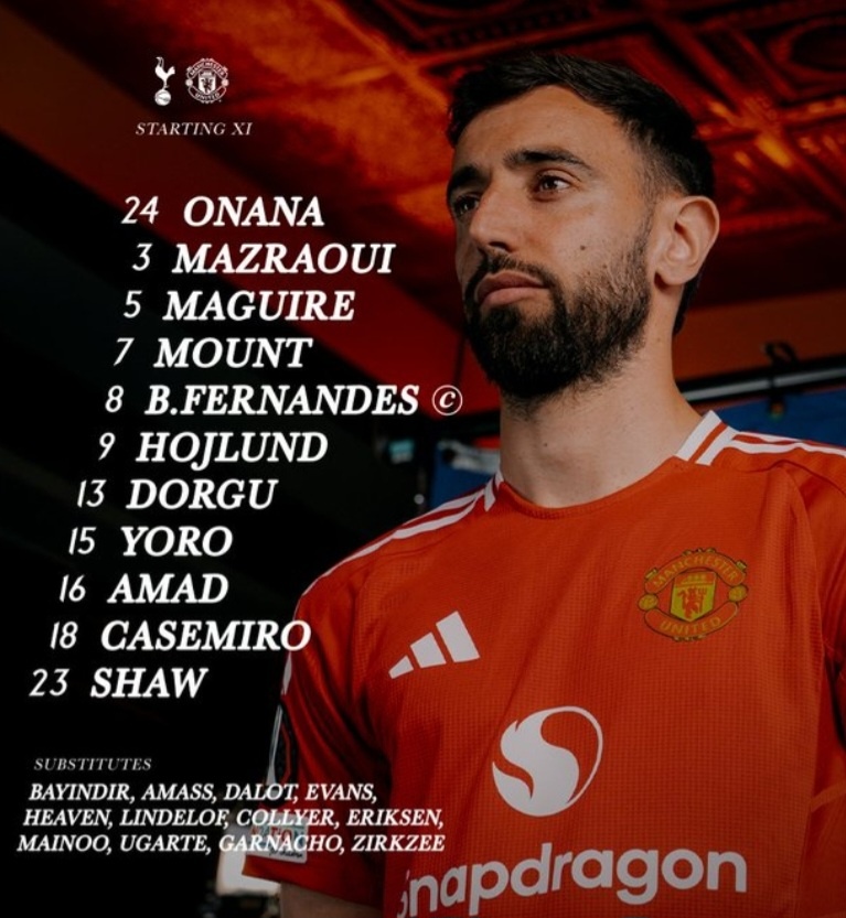 토트넘은 22일(한국시간) 오전 4시부터 스페인 빌바오의 에스타디오 산 마메스에서 맨체스터 유나이티드(잉글랜드)와 2024-2025시즌 유럽축구연맹(UEFA) 유로파리그 결승전을 치르고 있다. 부상에서 최근 복귀한 손흥민은 이날 경기에서 벤치 대기하는 중이다. 토트넘은 전반 42분 상대 수비수 루크 쇼의 자책골로 1-0 앞선 채 전반을 마쳤다. 이대로 끝나면 손흥민은 2015년 토트넘 입단 후 공식대회 첫 우승을 거머쥔다. 맨체스터 유나이티드