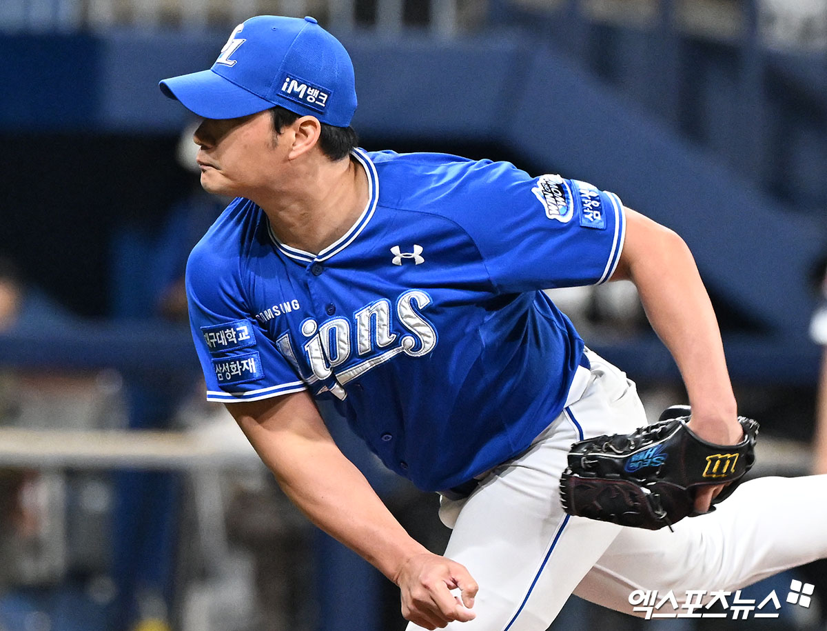 삼성 라이온즈 구원투수 오승환이 경기에 등판해 투구하고 있다. 오승환은 퓨처스리그에서 등판하며 1군 복귀를 준비 중이다. 엑스포츠뉴스 DB