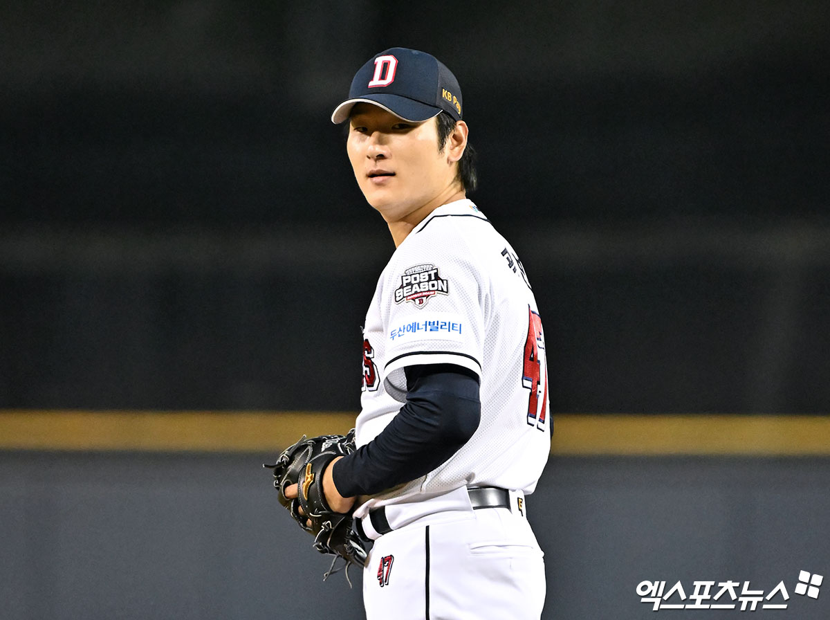 두산 베어스 토종 에이스 곽빈이 오는 6월 3일 서울 잠실야구장에서 열리는 KIA 타이거즈와의 경기에서 2025 시즌 페넌트레이스 첫 등판에 나선다. 사진 엑스포츠뉴스 DB