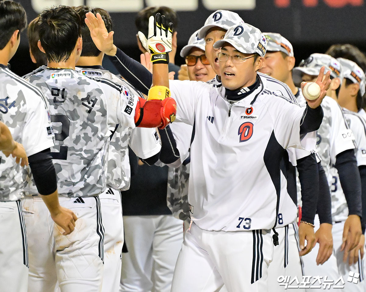 두산 베어스 조성환 감독대행. 엑스포츠뉴스 잠실, 김한준 기자