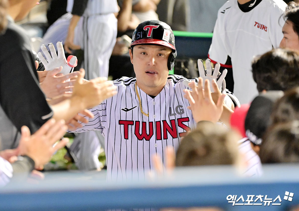 LG 트윈스 포수 박동원이 6일 서울 고척스카이돔에서 열리는 2025 신한 SOL Bank KBO리그 키움 히어로즈와의 팀 간 7차전에 5번타자 겸 포수로 선발출전한다. 사진 엑스포츠뉴스 DB