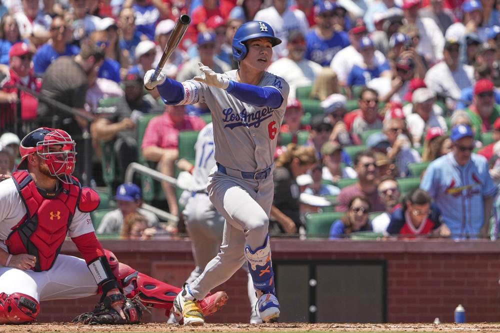 LA 다저스 김혜성이 올해 미국 메이저리그 경기에 출전해 타격하고 있다. AP 연합뉴스