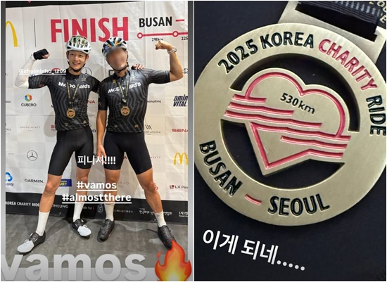 Minho participates in charity bicycle event from Busan to Seoul