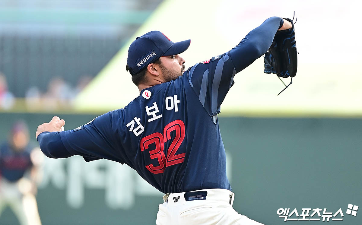 롯데 자이언츠 외국인 투수 알렉 감보아가 지난 14일 문학 SSG 랜더스전에 선발등판, 6이닝 7피안타 1볼넷 6탈삼진 1실점 호투와 함께 승리투수가 됐다. 사진 엑스포츠뉴스 DB