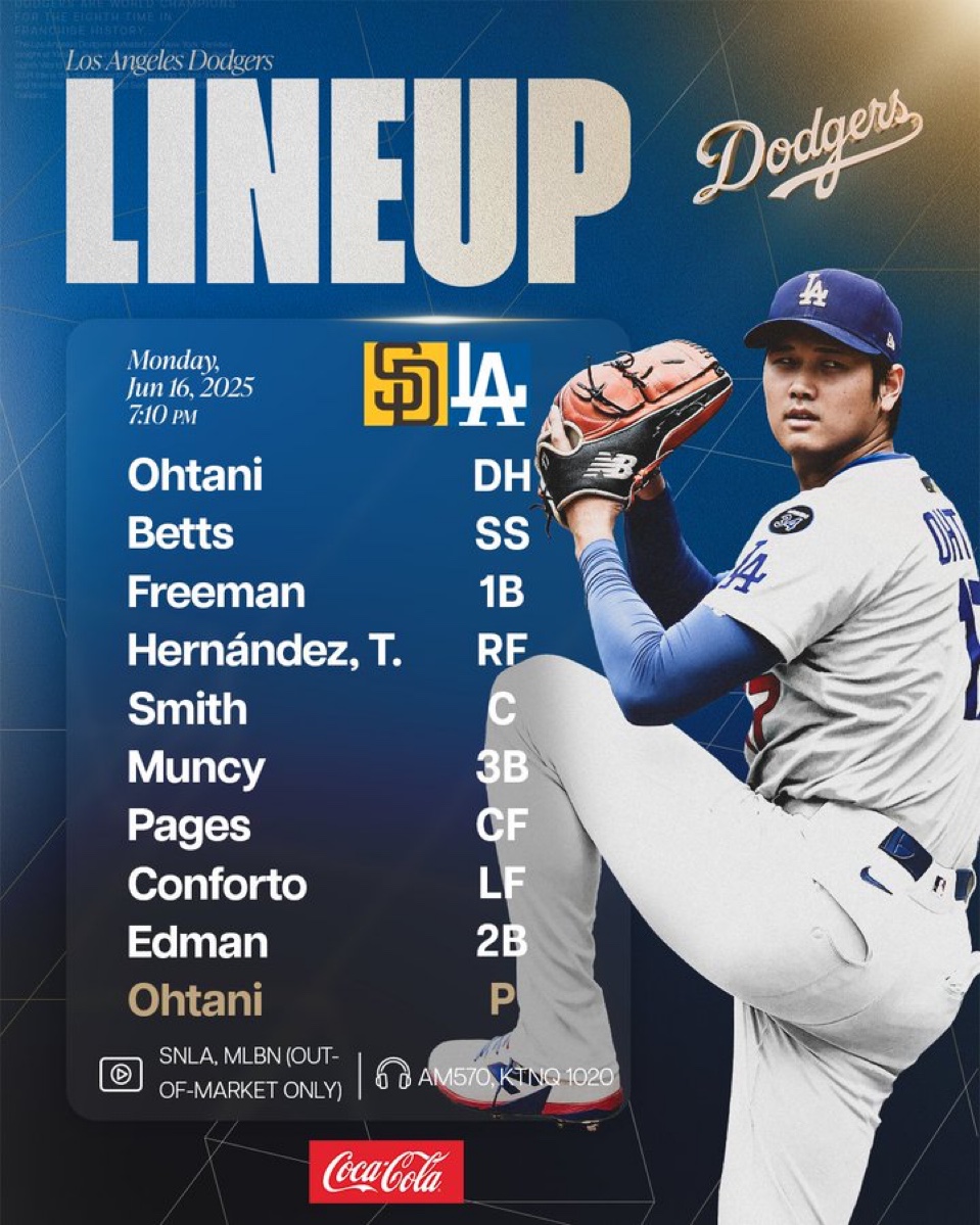 '이도류' 오타니 쇼헤이가 663일 만에 마운드에 오른다. 그는 앞서 '사실 투타 겸업 선수로서의 모습이 내게는 원래 모습이고, 작년이 오히려 비정상이었다. 다시 원래대로 돌아가는 것'이라 말했다. LA 다저스 SNS