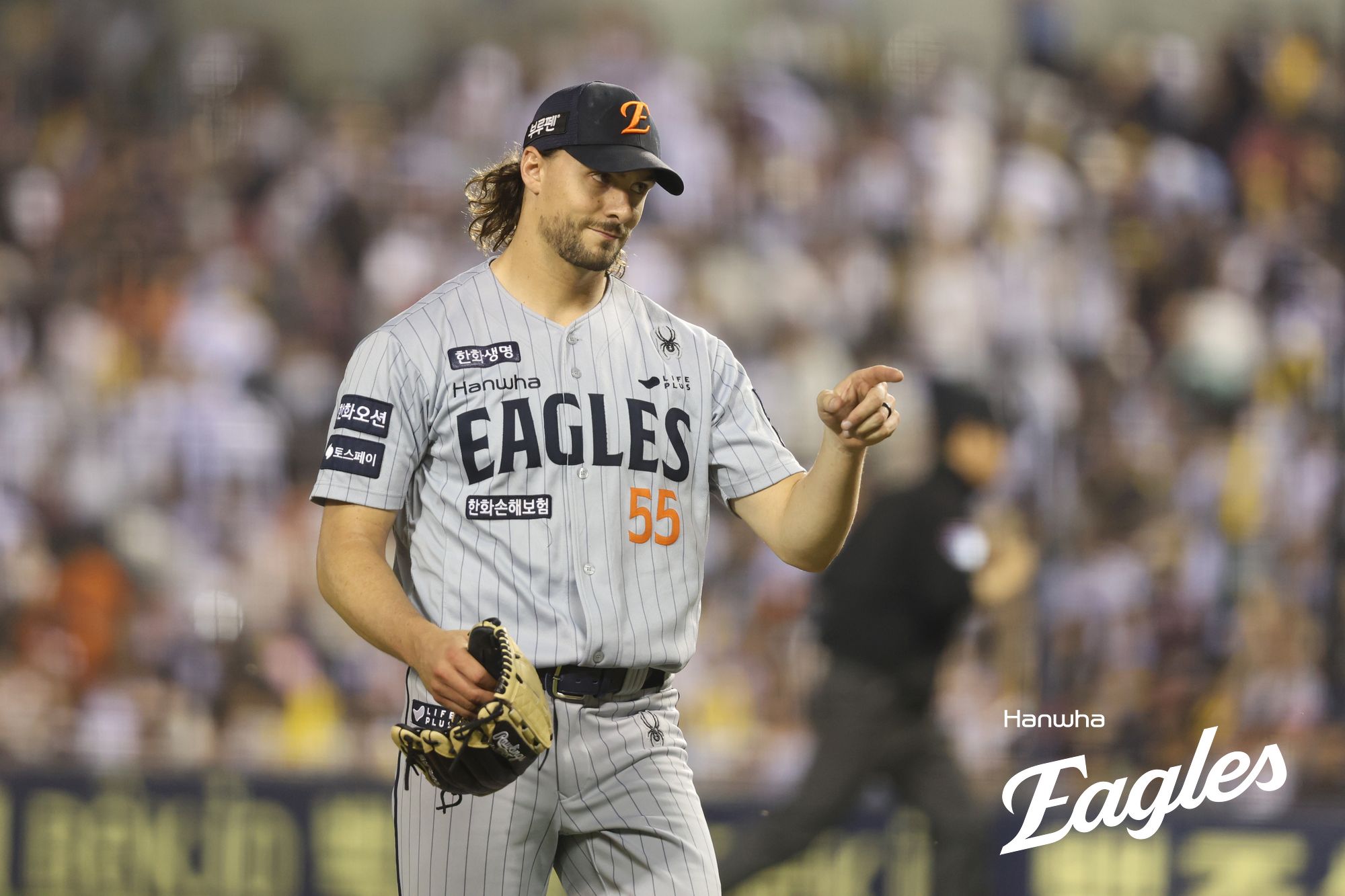 한화 이글스 외국인 투수 라이언 와이스가 지난 17일 사직 롯데 자이언츠전에 선발등판, 8이닝 무실점 완벽투로 승리투수가 됐다. 사진 한화 이글스
