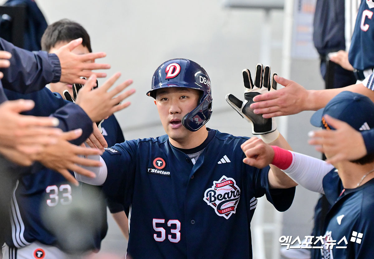 두산 베어스 베테랑 내야수 양석환이 오는 22일부터 2군에서 훈련에 돌입한다. 지난 4일 SSG 랜더스 2군과의 퓨처스리그 경기에서 왼쪽 옆구리 갈비뼈 부근에 사구를 맞아 부상으로 이탈했던 가운데 최근 정밀 검진에서 몸 상태에 이상이 없다는 게 확인됐다. 사진 엑스포츠뉴스 DB