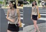 Actress Han Sun-hwa Stuns in Chic Vacation Look, Showcasing Her Slender Figure in Hawaii