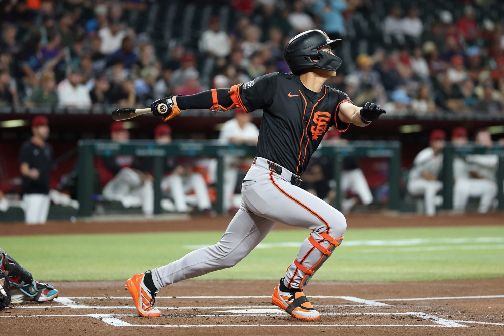 3일 미국 애리조나주 피닉스의 체이스필드에서 열린 2025 미국 메이저리그(MLB) 샌프란시스코 자이언츠와 애리조나 다이아몬드백스의 경기, 샌프란시스코 이정후가 5번타자 겸 중견수로 선발 출전해 5타수 3안타 1타점 2득점을 기록했다. AFP 연합뉴스