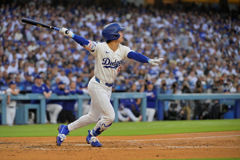 3일 미국 캘리포니아주 로스앤젤레스의 다저스타디움에서 열린 2025 미국 메이저리그(MLB) 시카고 화이트삭스와 LA 다저스의 경기, 다저스 김혜성이 9번타자 겸 2루수로 선발 출전해 3타수 1안타 1볼넷 1도루를 기록했다. REUTERS 연합뉴스