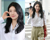 '여성미 가득' 수지, 이른 아침 출국에도 굴욕 無'