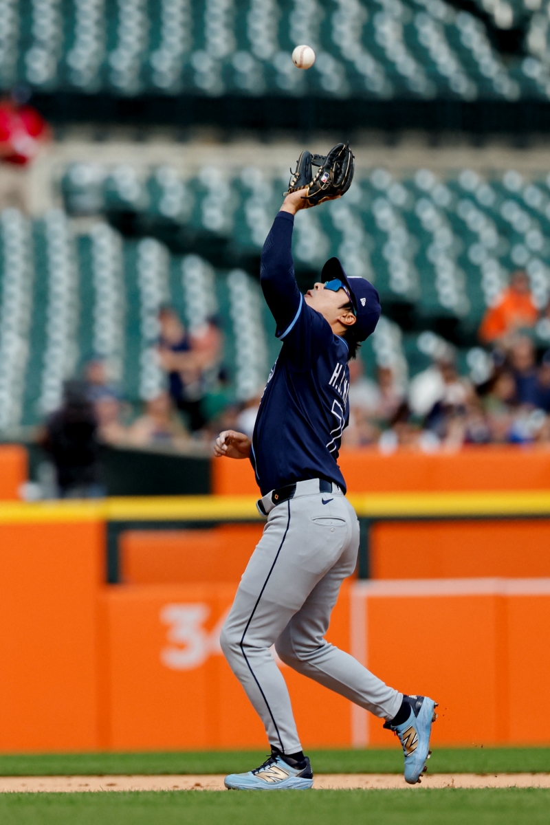 탬파베이 레이스 김하성이 11일 미국 매사추세츠주 보스턴의 펜웨이파크에서 2025 미국 메이저리그(MLB) 보스턴 레드삭스와의 원정경기에 5번타자 겸 유격수로 선발 출전해 4타수 1안타(1홈런) 2타점을 기록했다. 김하성의 시즌 타율은 0.364에서 0.333으로 하락했다. Imagn Images 연합뉴스