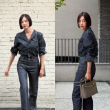 금새록, 복싱 시작하더니 파격 시크美…단발 + 데님으로 완성한 OOTD