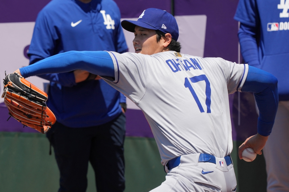 LA 다저스 오타니 쇼헤이가 13일(한국시간) 미국 캘리포니아주 샌프란시스코의 오라클파크에서 열린 2025 미국 메이저리그(MLB)에 선발 등판해 3이닝 1피안타 1볼넷 4탈삼진 무실점을 기록했다. 오타니의 시즌 평균자책점은 1.50에서 1.00으로 하락했다. Imagn Images 연합뉴스
