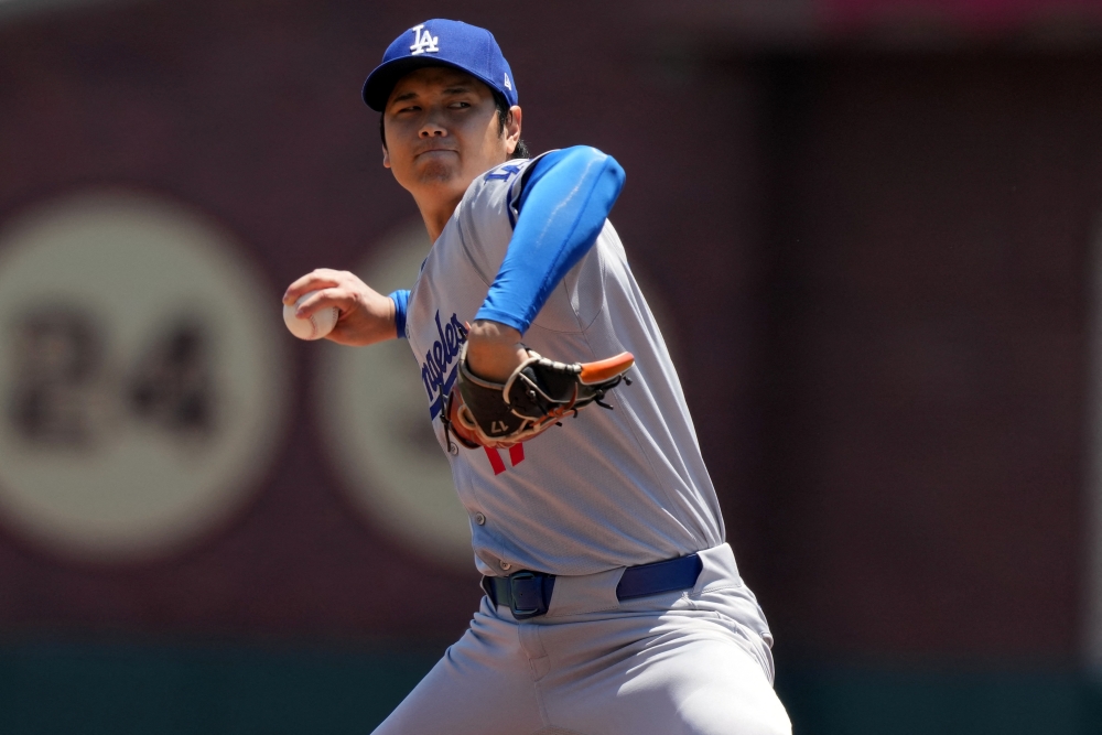 LA 다저스 오타니 쇼헤이가 13일(한국시간) 미국 캘리포니아주 샌프란시스코의 오라클파크에서 열린 2025 미국 메이저리그(MLB)에 선발 등판해 3이닝 1피안타 1볼넷 4탈삼진 무실점을 기록했다. 오타니의 시즌 평균자책점은 1.50에서 1.00으로 하락했다. Imagn Images 연합뉴스