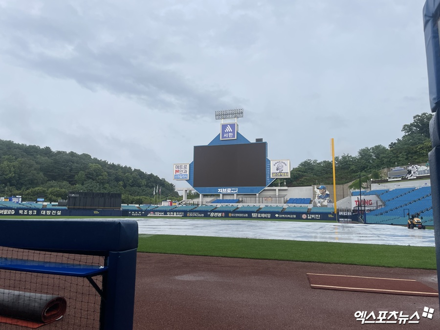 19일 삼성 라이온즈와 키움 히어로즈의 KBO리그 정규시즌 맞대결이 열릴 예정이었던 대구 삼성라이온즈파크. 두 팀의 경기는 우천으로 취소됐다. 대구, 최원영 기자