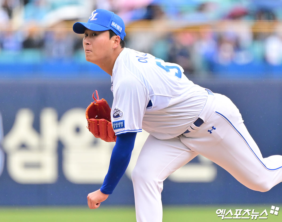 삼성 라이온즈 좌완투수 이승현이 경기에 선발 등판해 역투하고 있다. 엑스포츠뉴스 DB