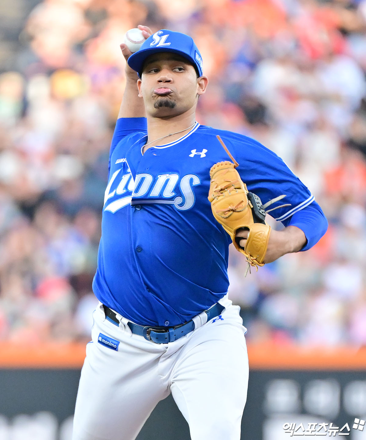 삼성 라이온즈 선발투수 헤르손 가라비토가 29일 대전 한화 이글스전에 선발 등판해 역투하고 있다. 대전, 김한준 기자