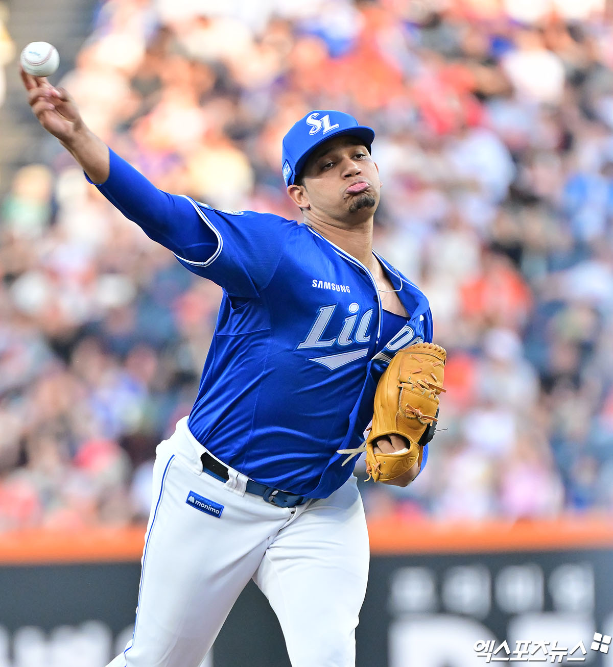 삼성 라이온즈 선발투수 헤르손 가라비토가 29일 대전 한화 이글스전에 선발 등판해 역투하고 있다. 대전, 김한준 기자