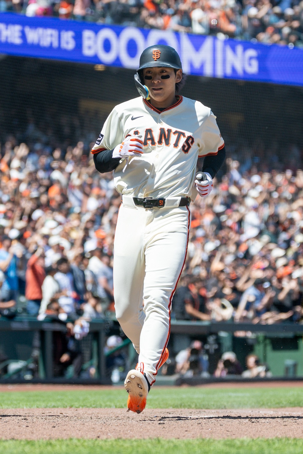 샌프란시스코 자이언츠 이정후가 올해 미국 메이저리그 경기에 출전해 득점하고 있다. REUTERS 연합뉴스