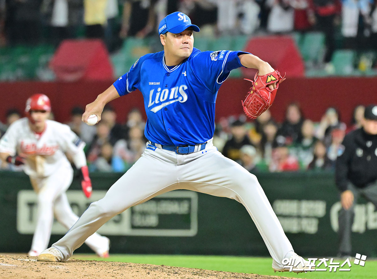 삼성 라이온즈 투수 김태훈이 올해 정규시즌 경기에 등판해 투구하고 있다. 엑스포츠뉴스 DB