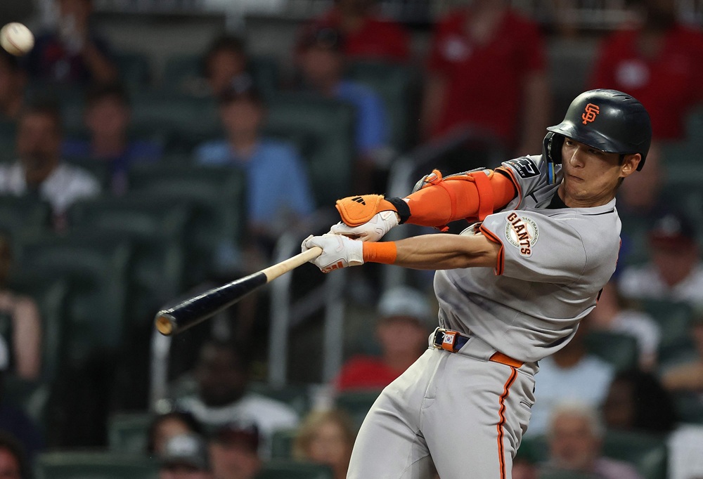미국 메이저리그 샌프란시스코 자이언츠의 이정후가 10일(한국시간) 미국 캘리포니아주 샌프란시스코의 오라클 파크에서 열린 2025 메이저리그 워싱턴 내셔널스와의 홈 경기에 6번타자 겸 중견수로 선발출전, 4타수 1안타를 기록했다. 사진 연합뉴스