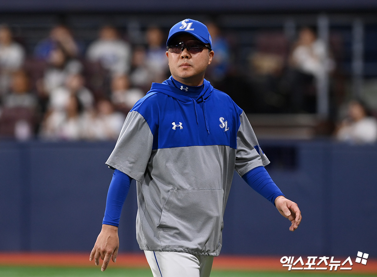 박진만 감독이 이끄는 삼성 라이온즈가 15일 부산 사직야구장에서 열린 2025 신한 SOL Bank KBO리그 롯데 자이언츠와의 팀 간 11차전에서 승리, 5연패 탈출에 성공했다. 사진 엑스포츠뉴스 DB