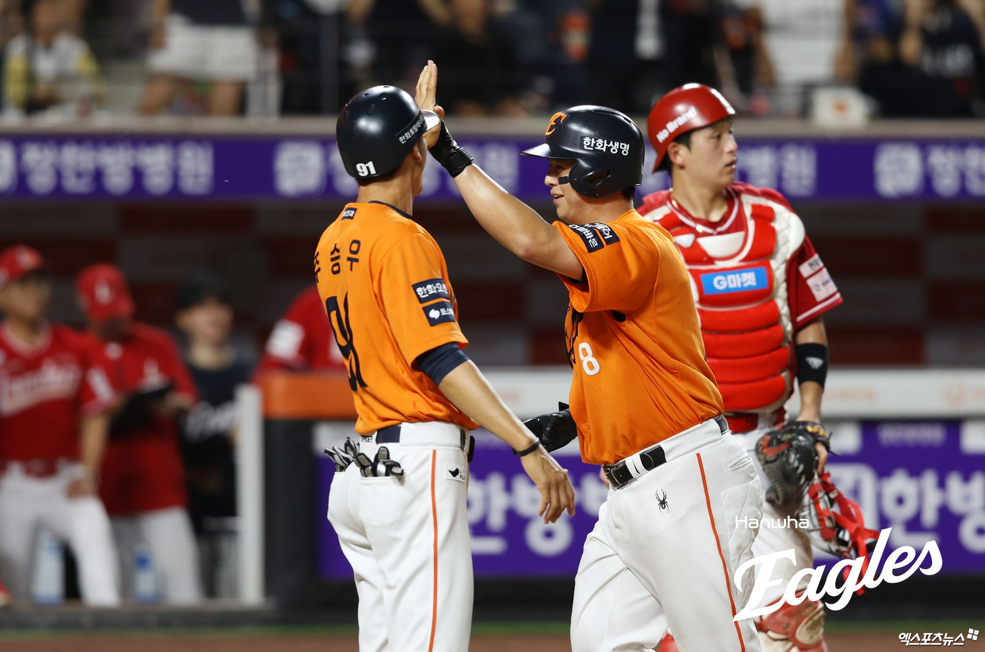 한화 이글스 노시환이  24일 대전 한화생명볼파크에서 열린 2025 신한 SOL 뱅크 KBO리그 SSG 랜더스와 홈경기에 4번타자 겸 3루수로 선발 출전해 4타수 1안타(1홈런) 2타점 1득점을 기록했다. 한화 이글스