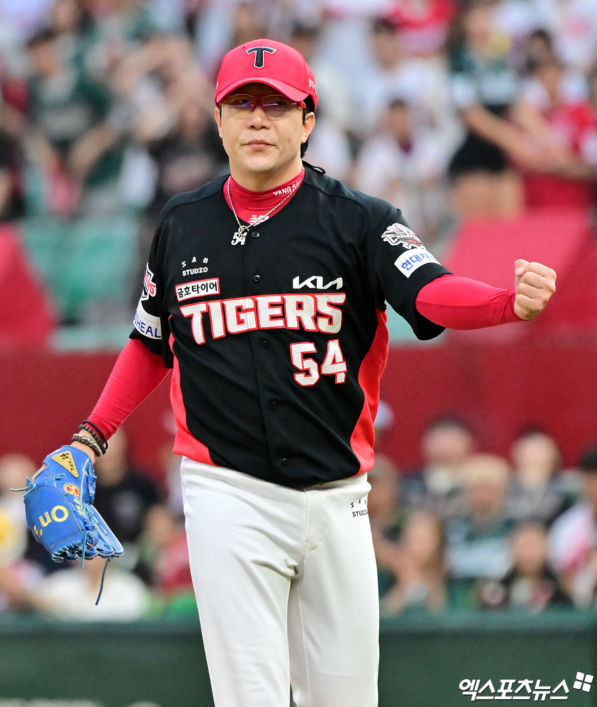 KIA 타이거즈의 리빙 레전드 양현종이 KBO리그 역사상 최초의 11시즌 연속 세 자릿수 탈삼진까지 11개만을 남겨뒀다. 사진 엑스포츠뉴스 DB