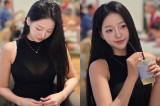 이연진, 시스루 뚫고 나온 볼륨감...치어리더 최강 피지컬 입증