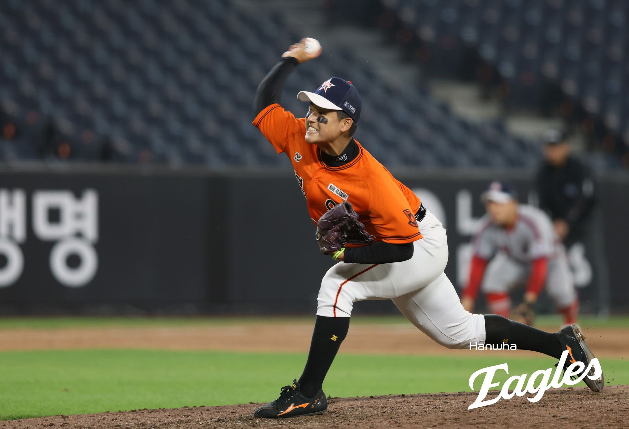 박준현이 6일 일본 오키나와의 나하 셀룰러 스타디움에서 열린 2025 WBSC U-18 월드컵 A조 오프닝 라운드 2차전 일본과의 경기에 선발등판, 1⅔이닝 5피안타 1탈삼진 3실점(2자책)으로 패전투수가 됐다. 사진 한화 이글스