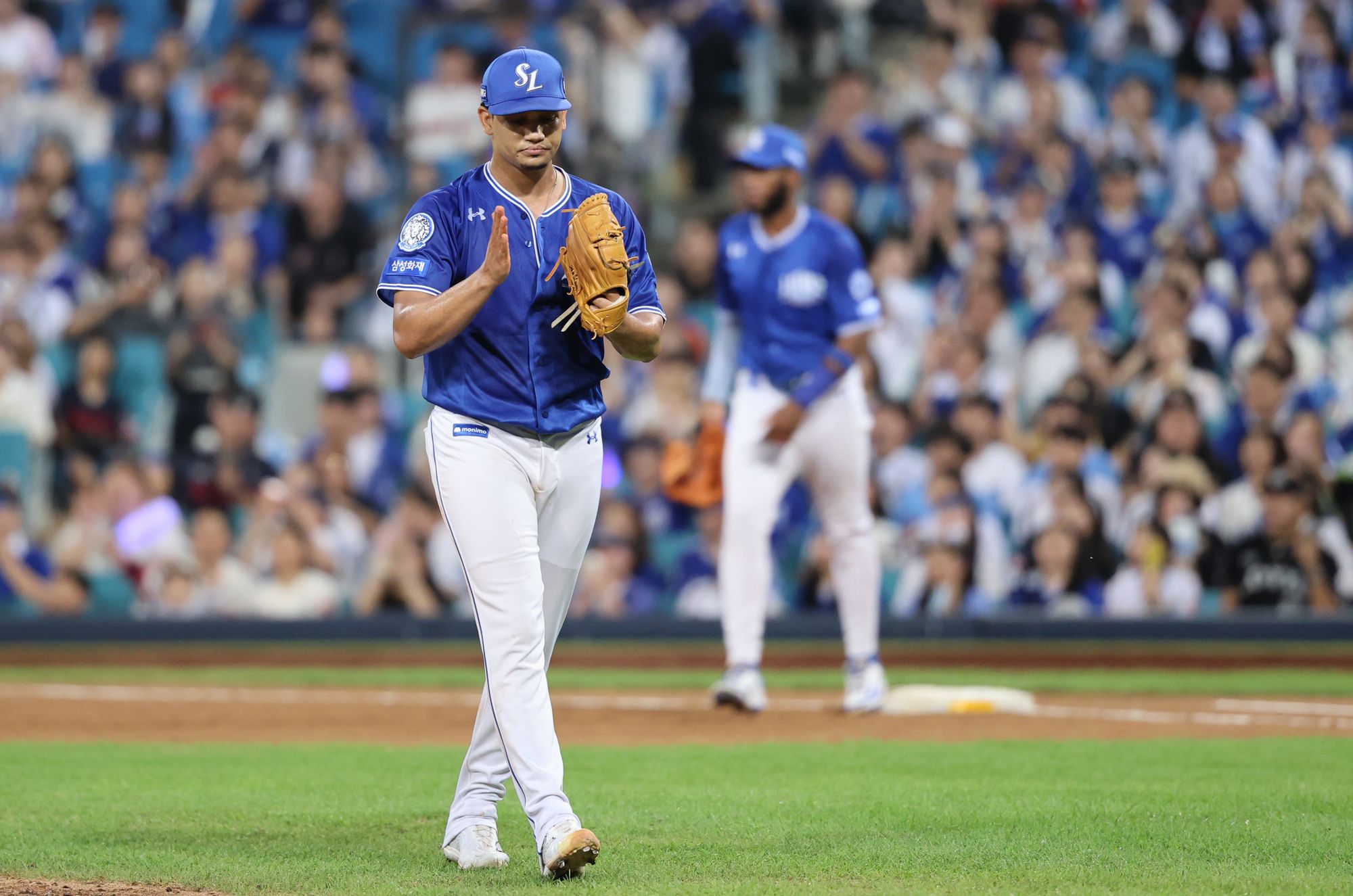 삼성 라이온즈 외국인 투수 가라비토가 16일 대구 삼성라이온즈파크에서 열린 2025 신한 SOL Bank KBO리그 롯데 자이언츠와의 팀 간 14차전에 선발등판, 5이닝 1실점 비자책으로 호투했다. 사진 삼성 라이온즈