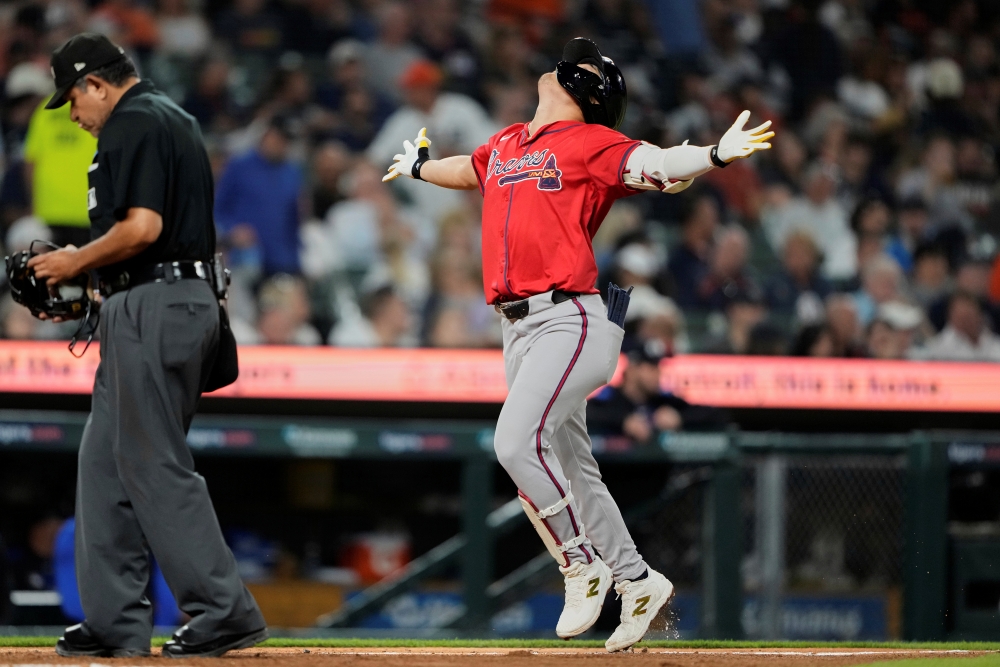 20일(한국시간) 미국 미시간주 디트로이트의 코메리카파크에서 열린 2025 미국 메이저리그(MLB) 애틀랜타 브레이브스와 디트로이트 타이거즈의 경기, 애틀랜타 김하성이 6번타자 겸 유격수로 선발 출전해 5타수 1안타(1홈런) 2타점을 기록했다. AP 연합뉴스
