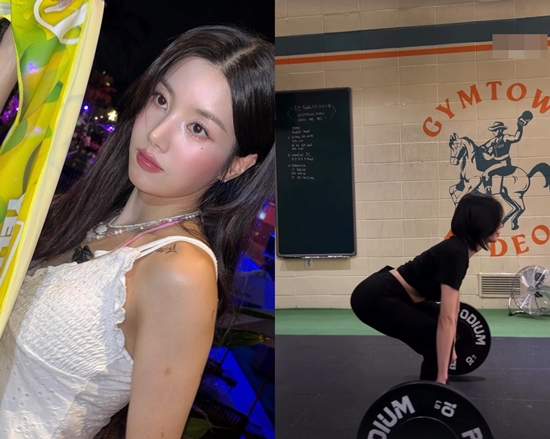 권은비가 운동으로 몸매를 가꾸고 있다. 사진=권은비 계정