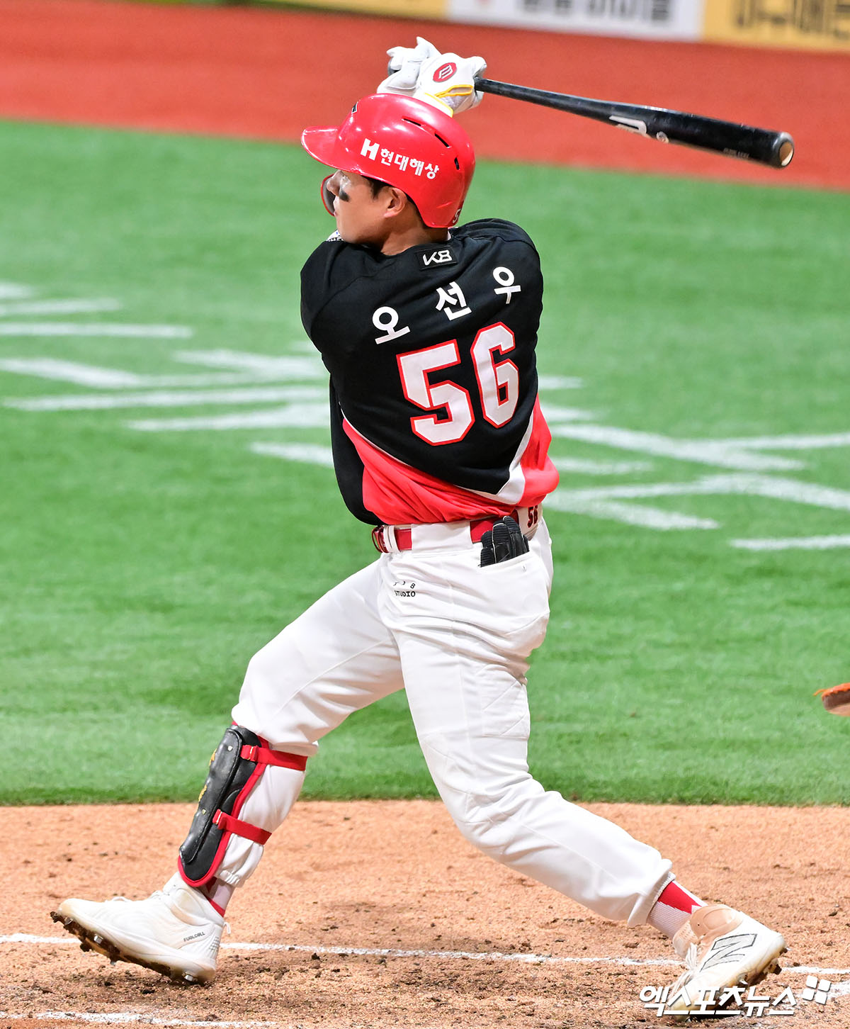 KIA 타이거즈 오선우가 24일 서울 고척스카이돔에서 열린 2025 신한 SOL Bank KBO리그 키움 히어로즈와의 팀 간 16차전에서 2안타 1홈런을 기록, 팀 승리를 이끌었다. 사진 김한준 기자