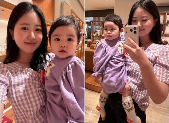 박수홍의 아내 김다예와 딸 재이 양