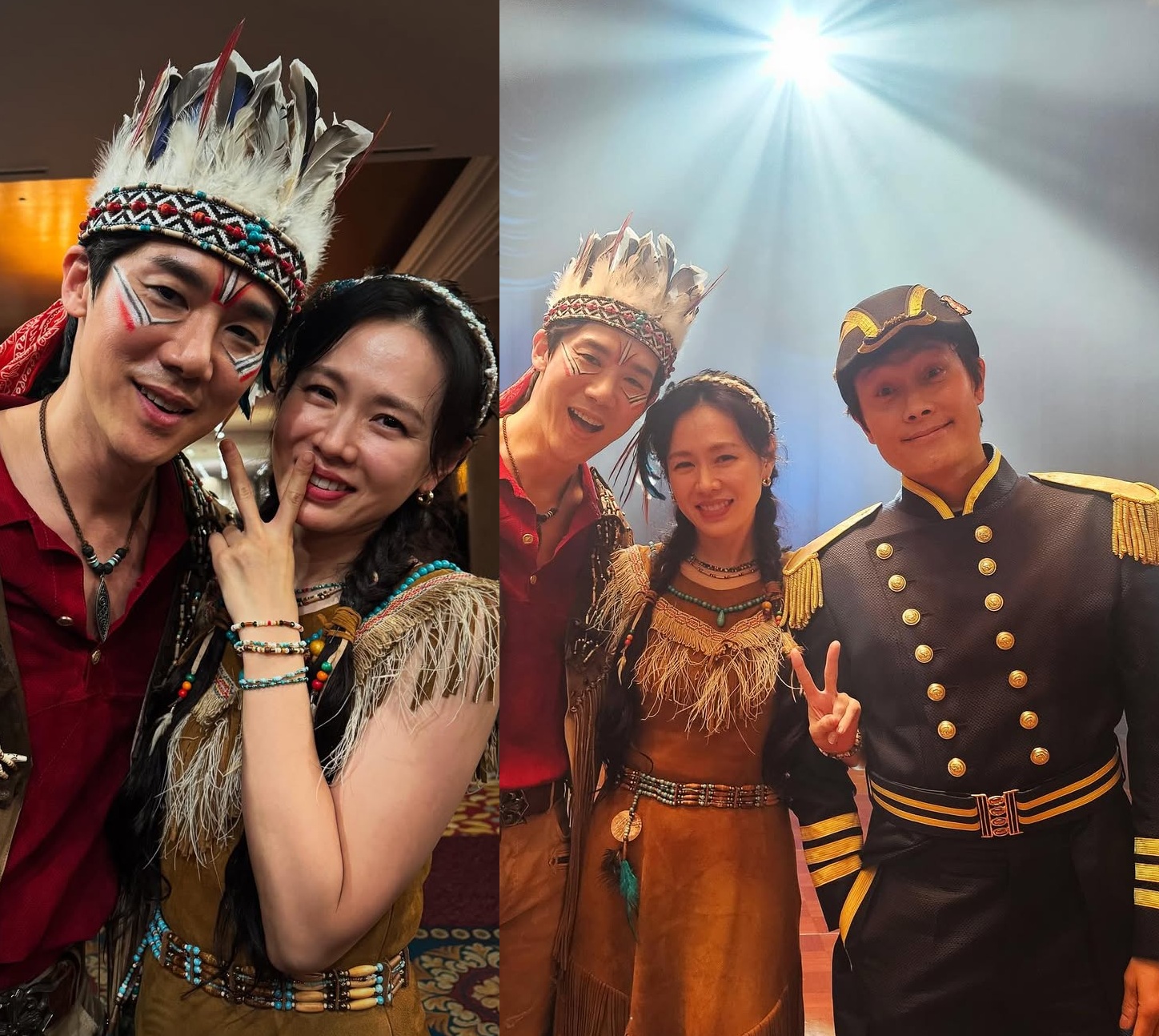 영화 '어쩔수가없다' 현장을 공개한 유연석과 이병헌, 손예진.