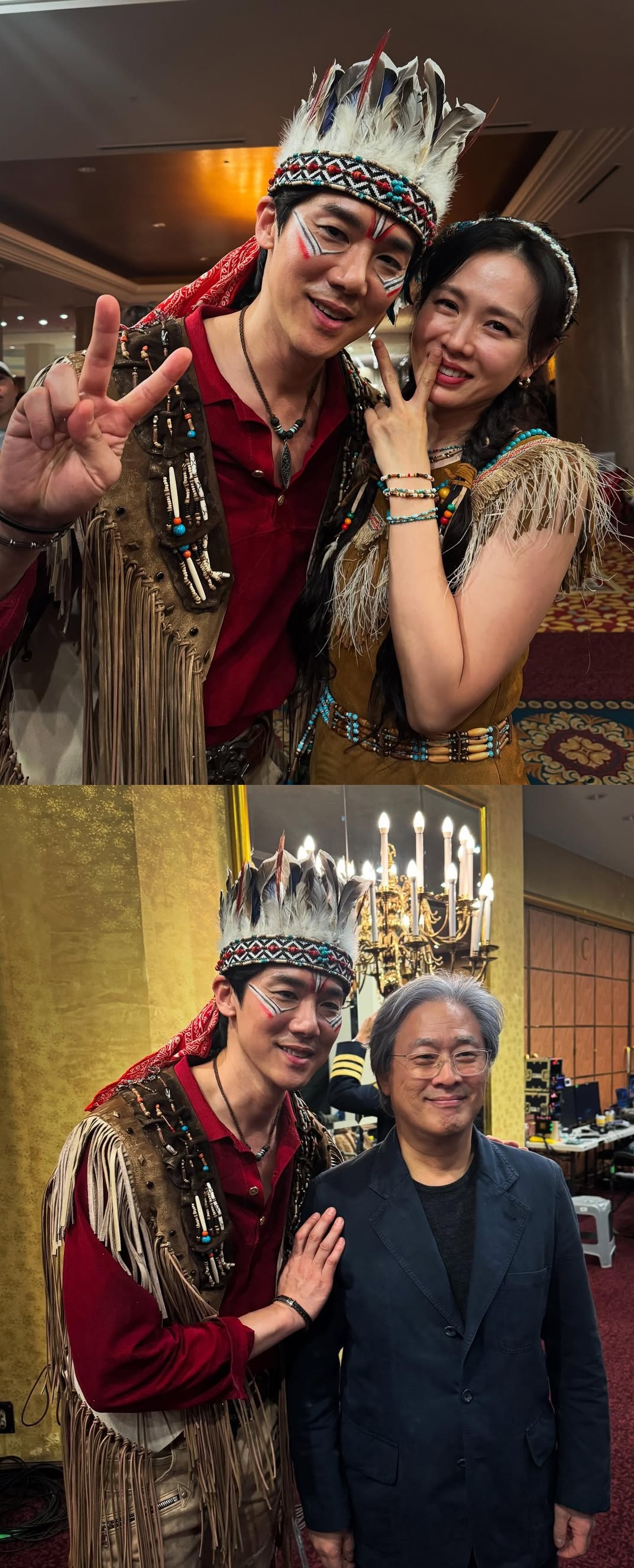 배우 유연석과 손예진, 박찬욱 감독.