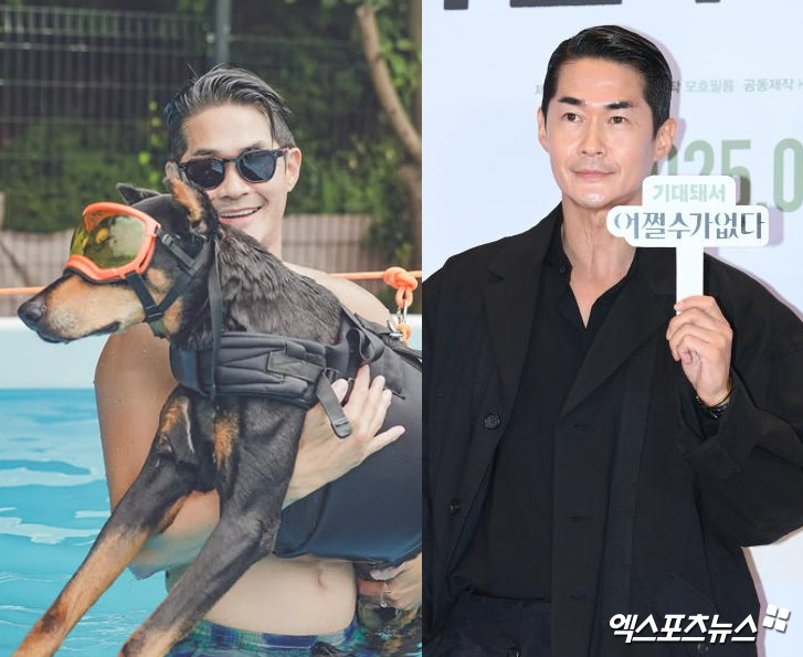 배정남과 반려견 벨.