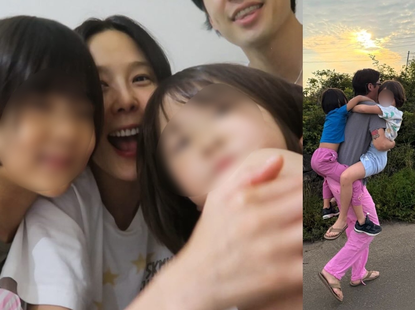 김나영과 마이큐 가족. 사진 = 김나영, 마이큐.