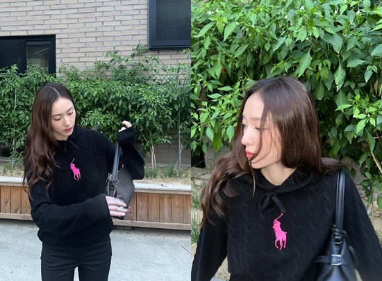 정수정이 포즈를 취하고 있다. 사진=정수정 계정