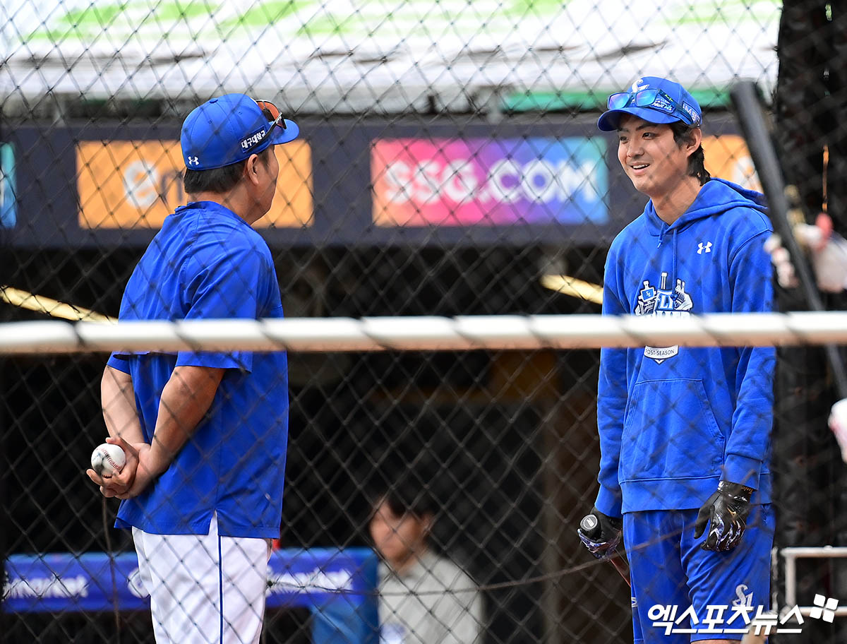 삼성 라이온즈 캡틴 구자욱이 9일 인천 SSG랜더스필드에서 열리는 SSG와 2025 신한 SOL Bank KBO 준플레이오프(5전 3승제) 1차전에 3번 지명타자로 선발 라인업에 이름을 올렸다. 사진 박지영 기자